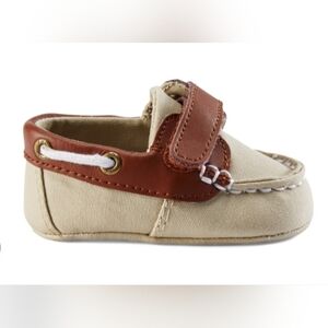 NWOT RALPH LAUREN POLO BABY SOFT BOAT SHOES BEIGE TAN SIZE 3